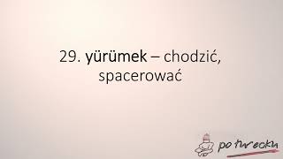 30 najpopularniejszych czasowników w języku tureckim; bezokolicznik w języku tureckim