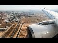 Iberia Airbus A320 ENGINE VIEW LANDING at Madrid Barajas Airport (MAD)