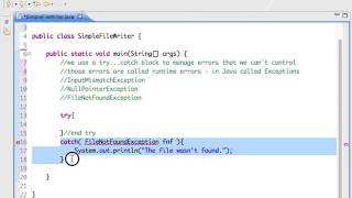 Saving a Simple File in Java