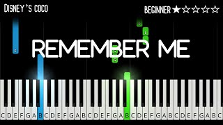 Coco - Remember Me (Recuérdame) - EASY Piano Tutorial