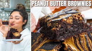Keto Peanut Butter Brownies! The Best Fudgy Brownies You’ll Ever Eat/Make 🤤