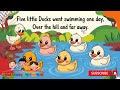 Five Little Ducks Song | Fun Counting Song for Kids | Nursery Rhymes #youtube