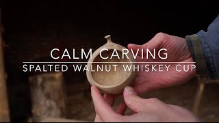 Calm Carving | Spalted Walnut Whiskey Cup