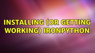 Ubuntu: Installing (or getting working) ironpython