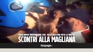 Forza Nuova inaugura una sede alla Magliana, scontri tra polizia e manifestanti