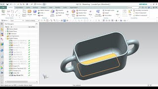 UG NX Part Design, Fill, Bounded Plane. Swept, Join, Sew, Thickness Commands in UG NX