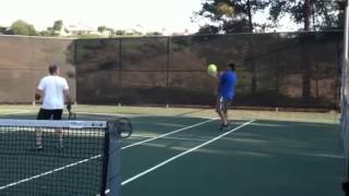 Great ralley with a nice Racket Smash