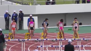 2018 東北高校陸上 女子 100mH 準決勝1組