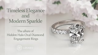 Bespoke Hidden Halo Oval Diamond Engagement Ring