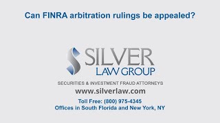 Can FINRA arbitration rulings be appealed?