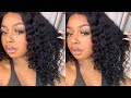 QUICK LAZY GIRL FRIENDLY CURLY 360 WIG INSTALL! FT.  MSLYNN HAIR