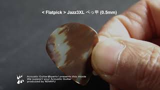 頂点のサウンドへ【フラットピック】Jazz3XL べっ甲 0.5mm #1000