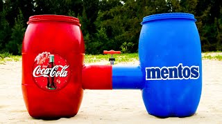 Experiment: Giant Coca Cola and Mentos