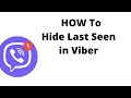 how to hide last seen in viber