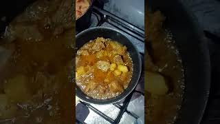 almocinho de hoje, carne de panela com batata!! #comer #comida #viral #tudogostoso