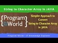 Conversion of String to Character Array in Java | Program World