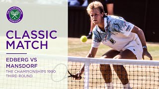 Stefan Edberg vs Amos Mansdorf | Wimbledon 1990 third round | Full Match Replay