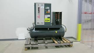 FS CURTIS, SEG-7.5, 7.5 HP, TANK MOUNTED, ROTARY SCREW AIR COMPRESSOR