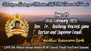 LIVE | Nithya Sahaya Matha Novena Day : Nine, Saturday | 01st February 2025 | Tenali | Redemptorists