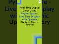 ⏰ Build a Digital Clock in 60 Seconds! 🕒✨ (Python Turtle) #shorts