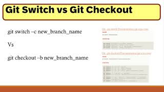 Git Checkout vs Git Switch