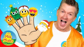 Finger Family Christmas Emoji Song | Kids Songs and Nursery Rhymes | The Mik Maks