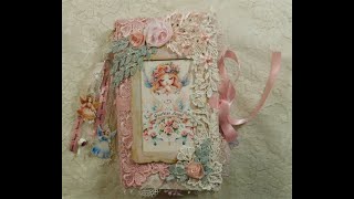 -Sold- Shabby Chic Angel Journal Flip through