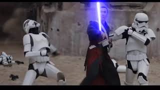 Rogue One A Star Wars Story Chirrut Imwe vs stormtroopers Lightsaber Battle Edit!