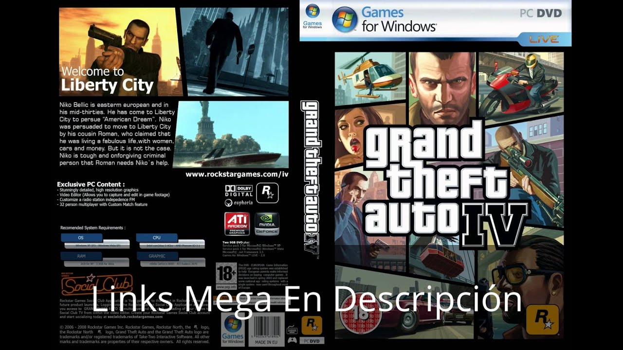 GTA IV COMPLETE EDITION [PC] [FULL] [ESPAÑOL] [MEGA] - YouTube