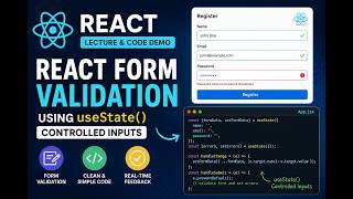 React Lecture 11 : react Form validation using controlled inputs explained
