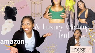 AMAZON HAUL | LUXURY CLOTHING HAUL!!! House of CB| Farfetch | Skims try on.