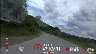 Garmin Virb Ultra 30 - Road Bike Ride with G-Metrix data overlay