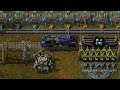 this factorio base is powered by train collisions