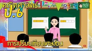 การเปรียบเทียบเศษส่วน - สื่อการเรียนการสอน คณิตศาสตร์ ป.6