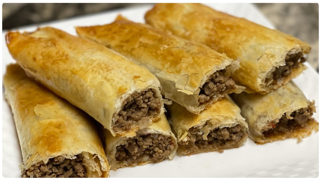 Turkish Borek Recipe With Phyllo Sheets | Beef Pastry - YouTube