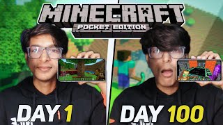 I Survived 100 Days in Minecraft Pocket Edition (Hindi)