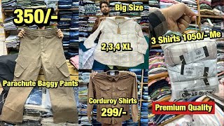 Biggest Dhamaka🔥Cheapest Clothes In Mumbai | Parachute Baggy Track | Jeans | Hoodie | Big Size Shirt