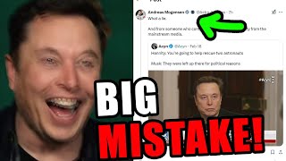 X user makes a BIG MISTAKE trying to take on Elon Musk