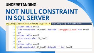 14 Not null constraint in sql server