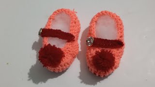Crochet Shoes . Woolen Shoes.  Easy and beautiful design.  Beautiful Booties. কুশিকাটার জুতো।