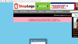 E Commerce Website in PHP & MySQL Part 42 Updating Customer Account