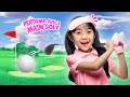 PERTAMA KALI SAMANTHA BELAJAR MAIN GOLF SAMA PAPA!! MAMA !! LANGSUNG MASUK BOLANYA !!