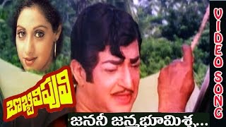 Bobbilli Puli Telugu Movie Song || Janani Janmabhoomischa Song || N.T. Rama Rao ,Sridevi
