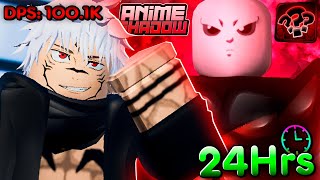 24 HORAS FARMANDO ATÉ ZERAR o NOVO ANIME FIGHTERS do ROBLOX! DE UM NOOB A PRO no ANIME SHADOW