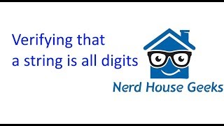 Check if a string contains only digits | C# Coding | NerdHouseGeeks.com