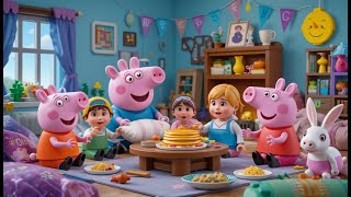 Peppa Pig and george🎈Sleepover Party 💤LEGO DUPLO Peppa Pig Episodes\u0026Peppa's LEGO Sleepover Adventure