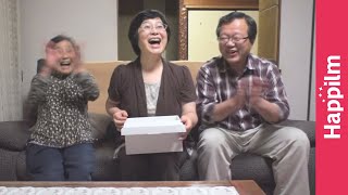 サプライズ妊娠報告 奥さん側 Pregnancy surprise to my parents in Japan