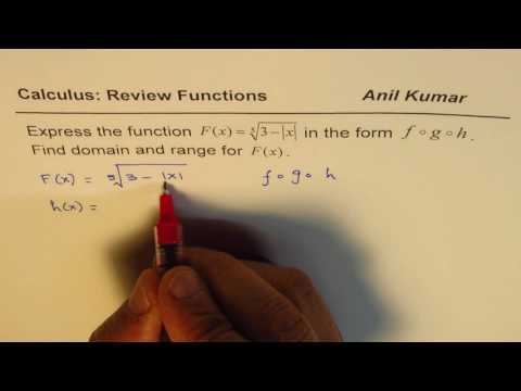 Find f of g of h Composite Functions Find f of g of h Composite Functions
