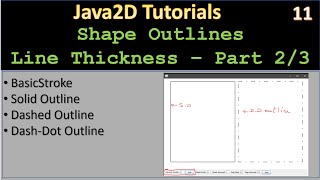 Line Stroke | Part 2 - Draw Solid Storke | Java2D Tutorial #11
