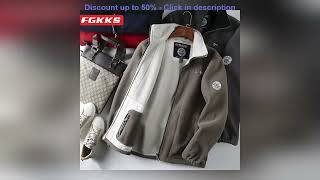 FGKKS 2023 Brand Casual Jacket For Men Thickened Wool Jacket High Quality Design Warm Fashion Jac